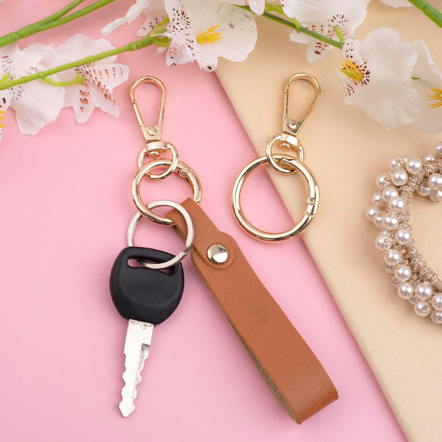 Clips de Gancho Giratorio OIIKI - 2 Tamaños Dorado Metal