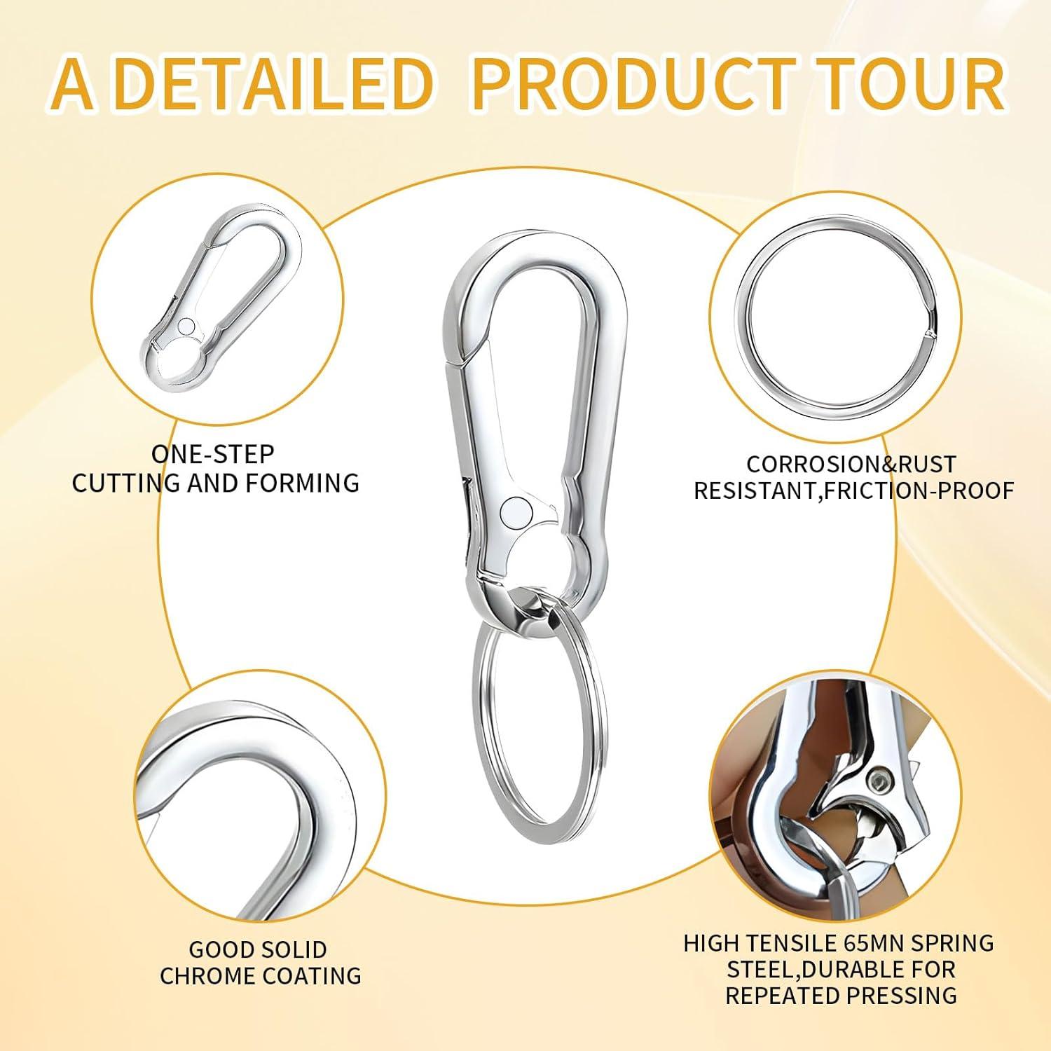 Paquete de 4 llaveros de metal WIVBRNK, organizador de llaves