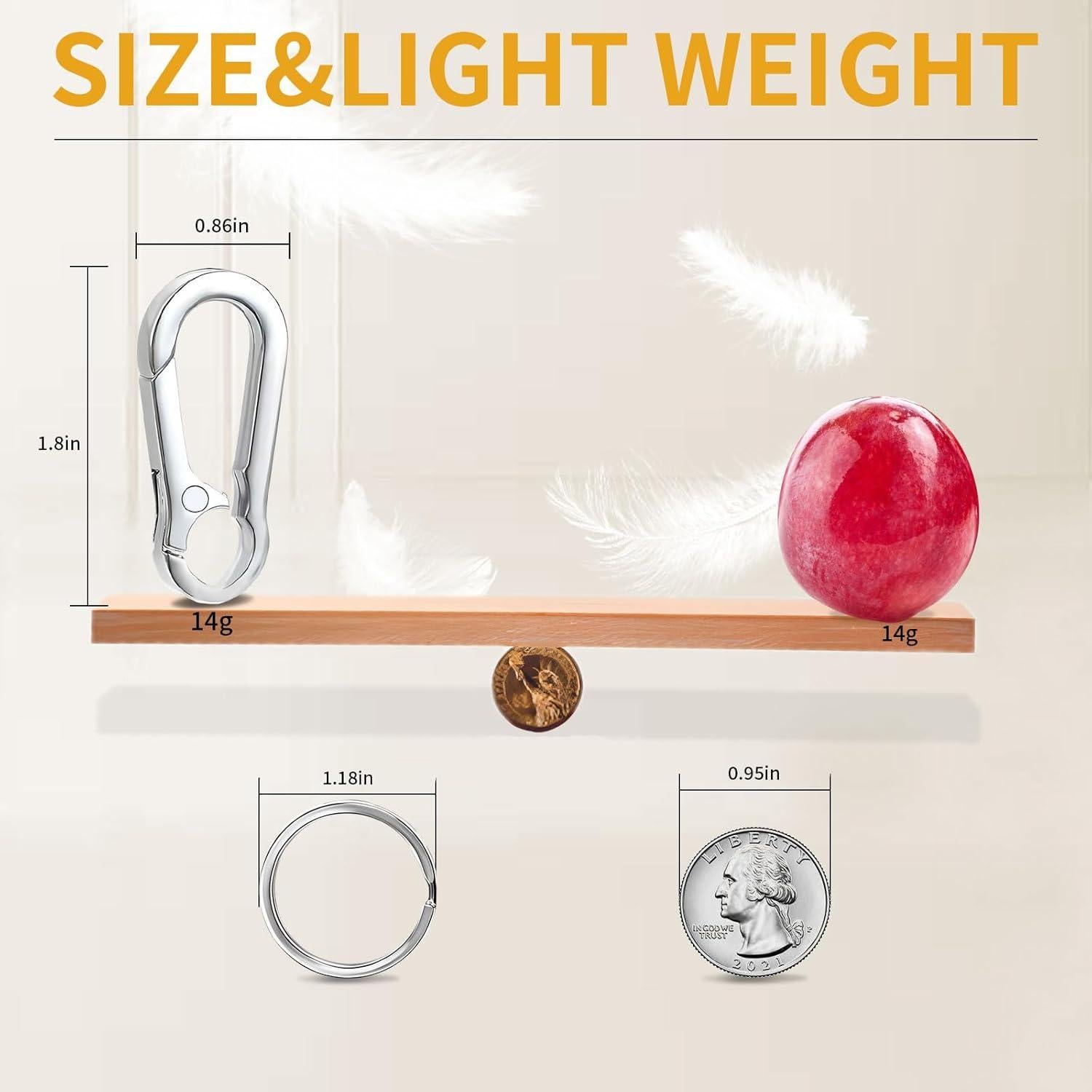 Paquete de 4 llaveros de metal WIVBRNK, organizador de llaves