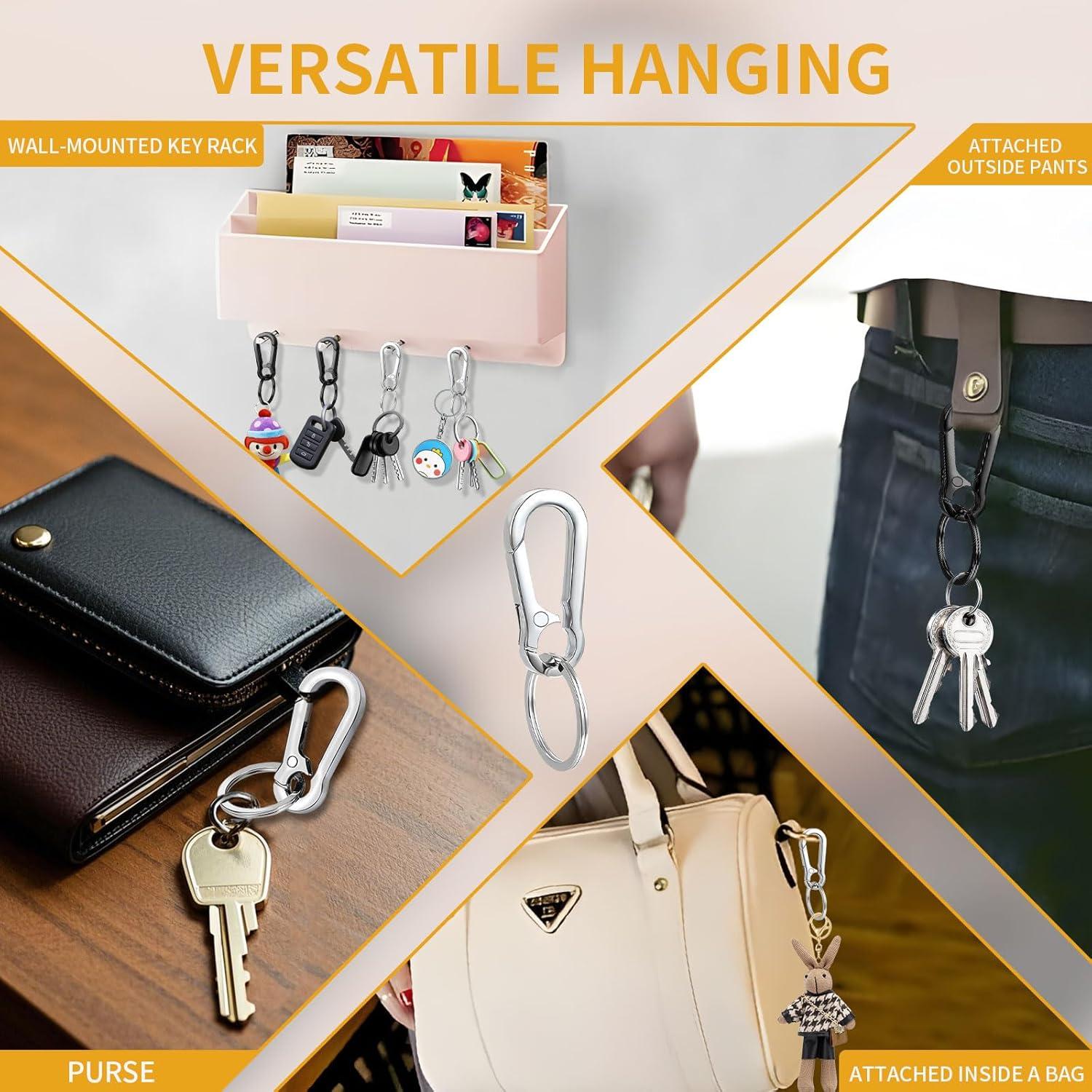 Paquete de 4 llaveros de metal WIVBRNK, organizador de llaves