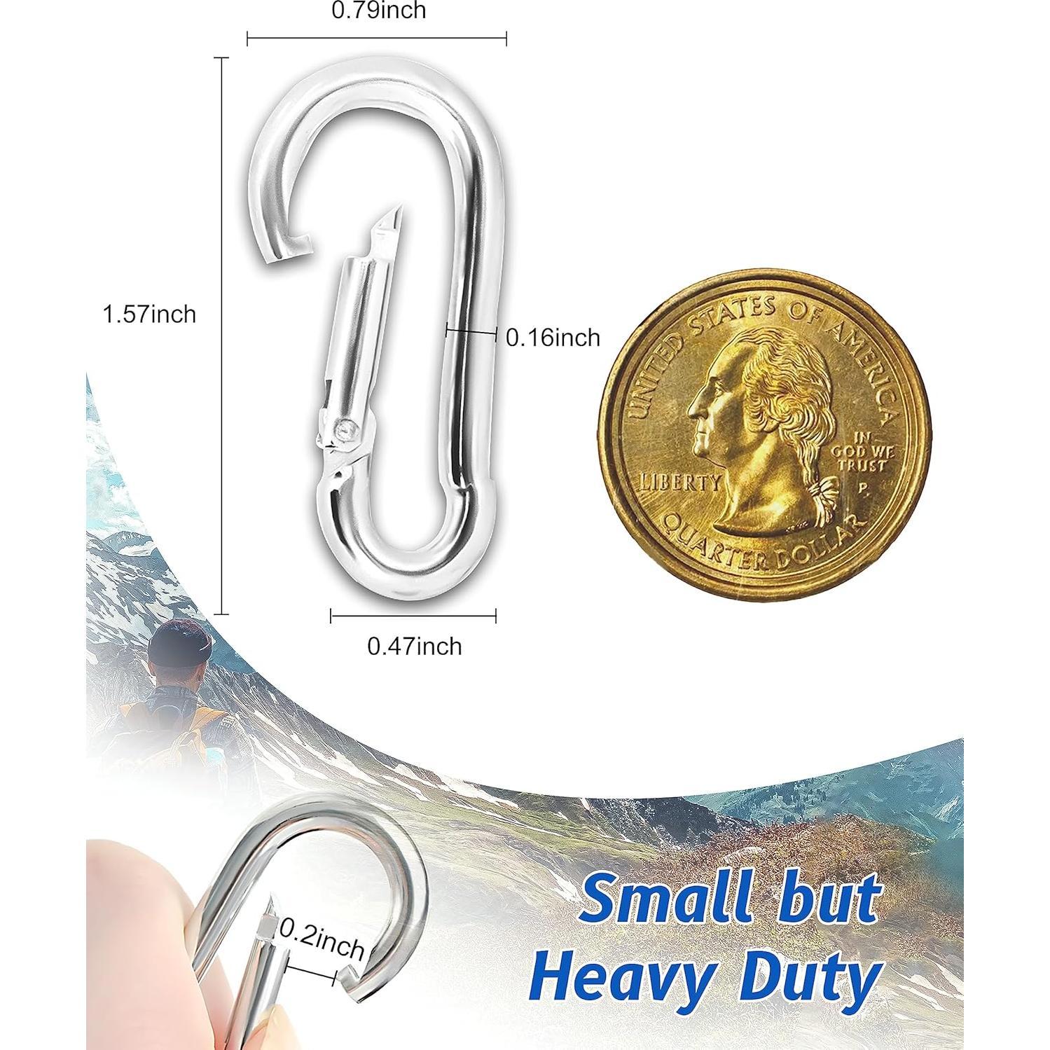 30 Clips de Carabineros DF DUALFERV 3.98cm Acero Inoxidable