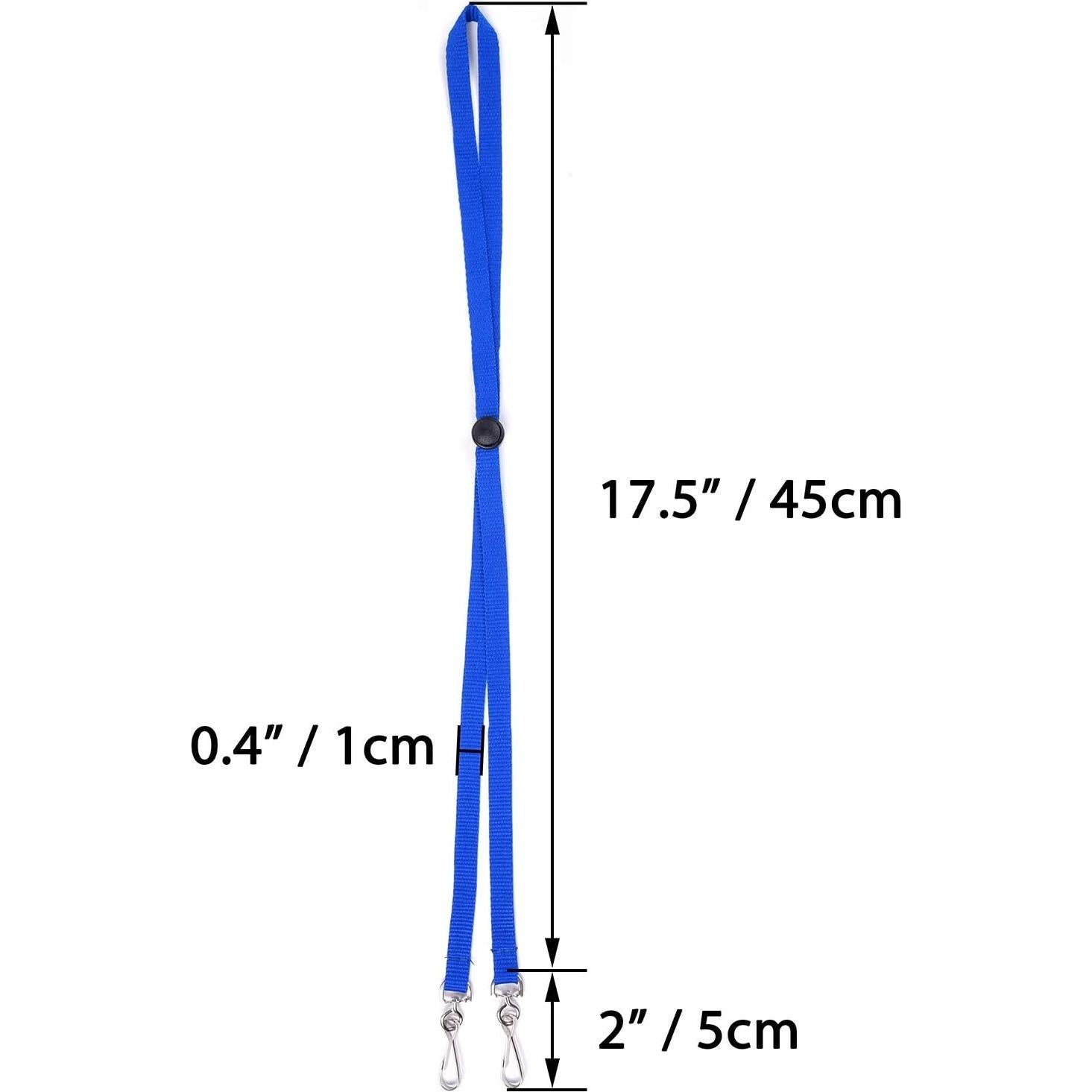 Cinta ajustable para mascarilla Wisdompro - 10 piezas, 49.5 cm, 5 colores