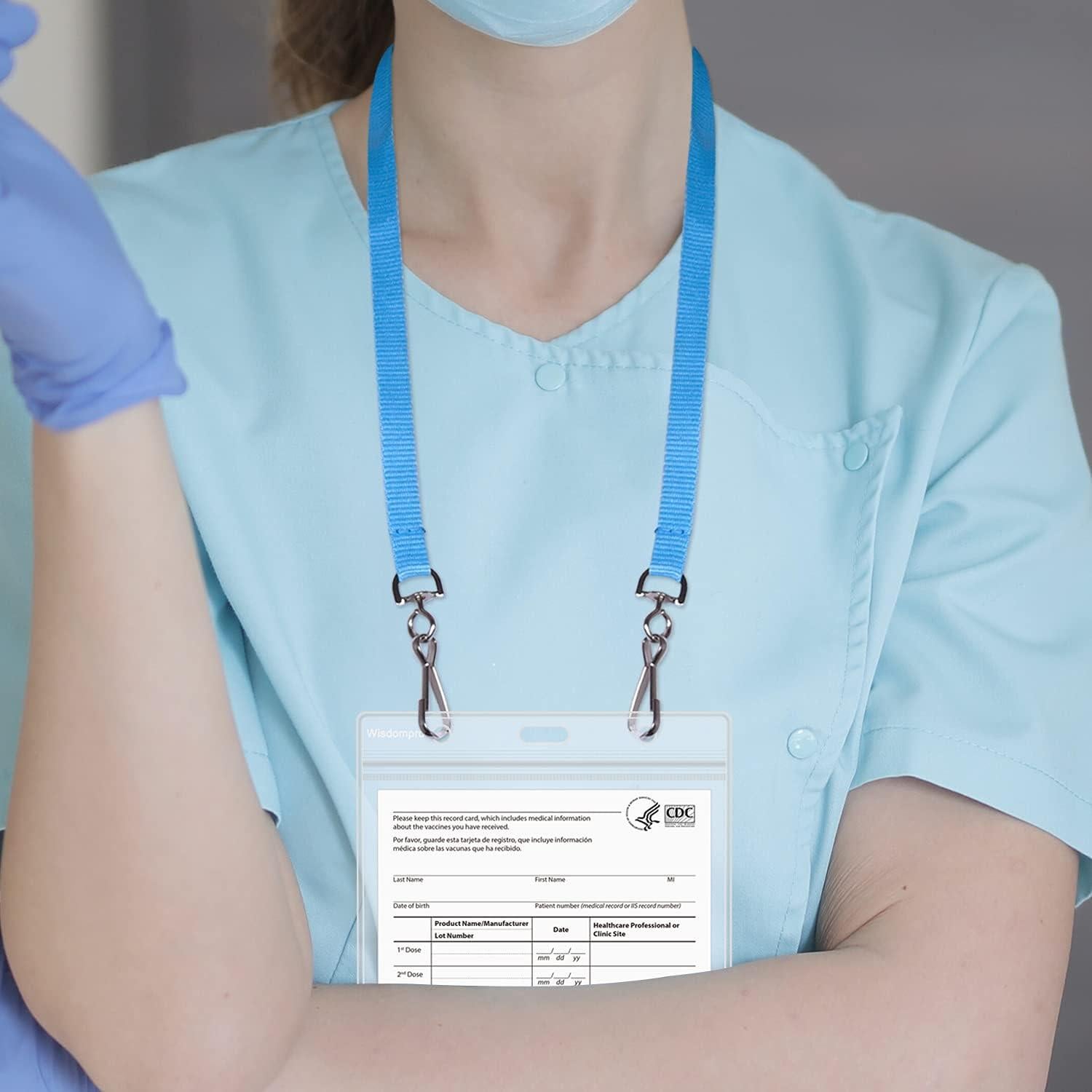 Cinta ajustable para mascarilla Wisdompro - 10 piezas, 49.5 cm, 5 colores