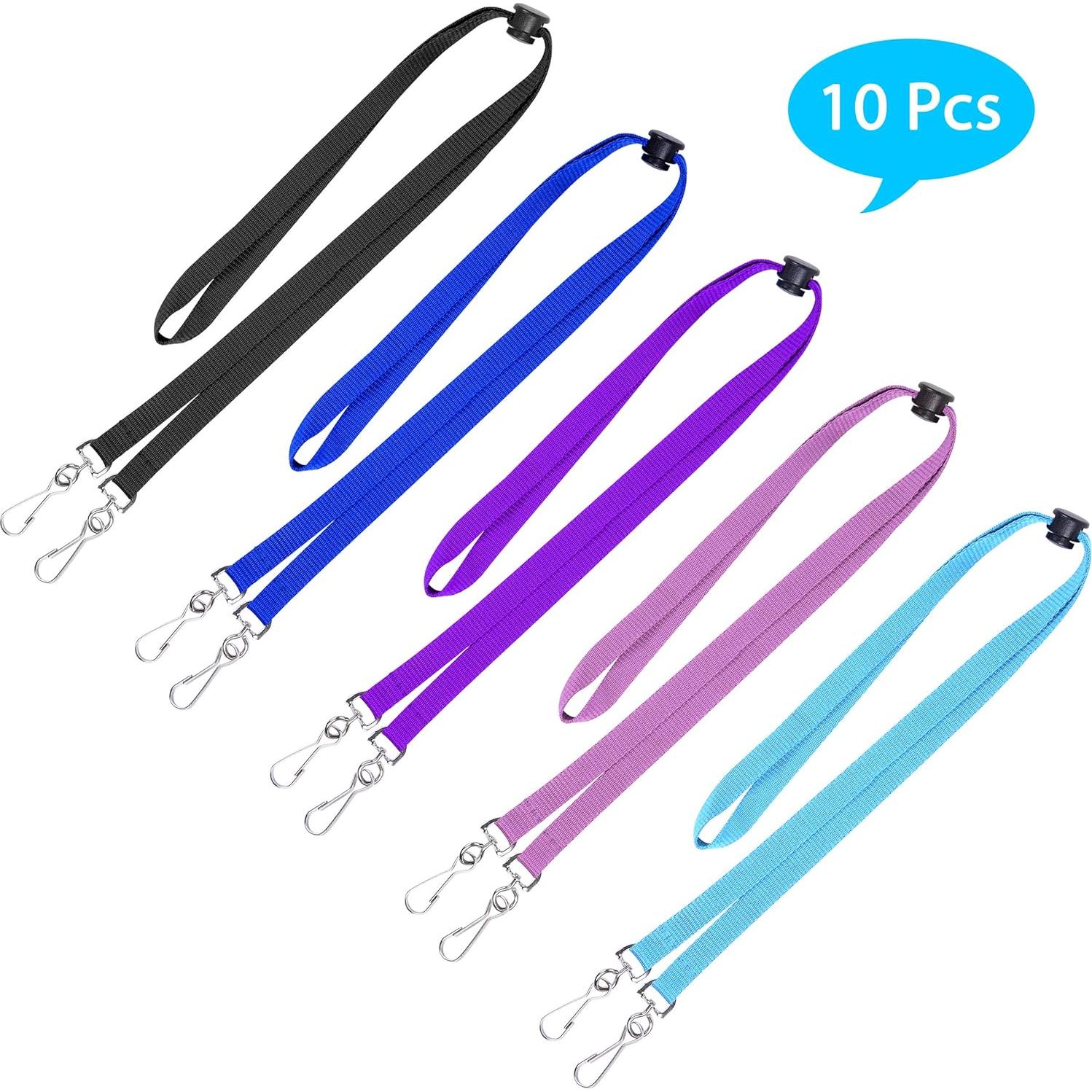 Cinta ajustable para mascarilla Wisdompro - 10 piezas, 49.5 cm, 5 colores