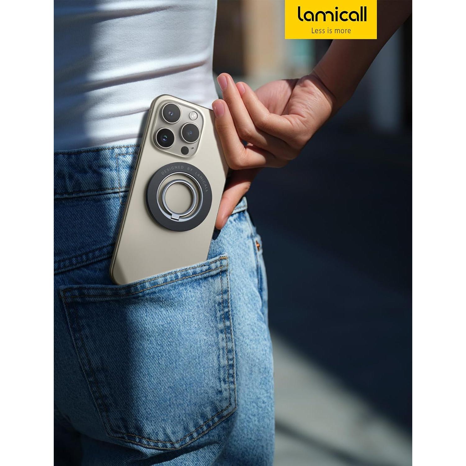 Soporte de Anillo Magnético Lamicall para MagSafe, Negro