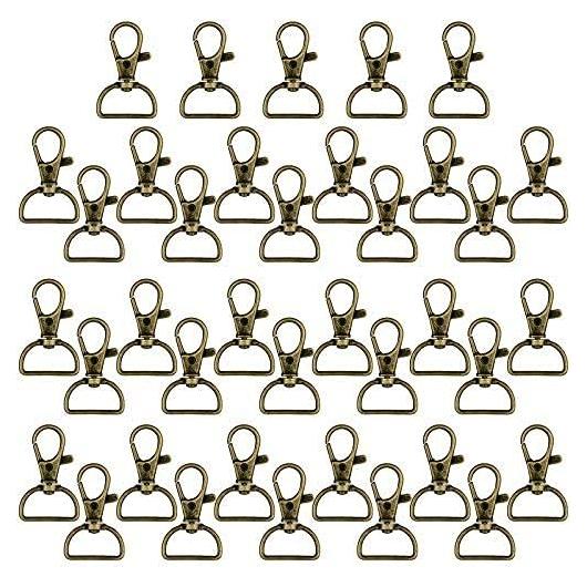 Ganchos Giratorios de Lanyard Hotop 35 Piezas Metal Bronce
