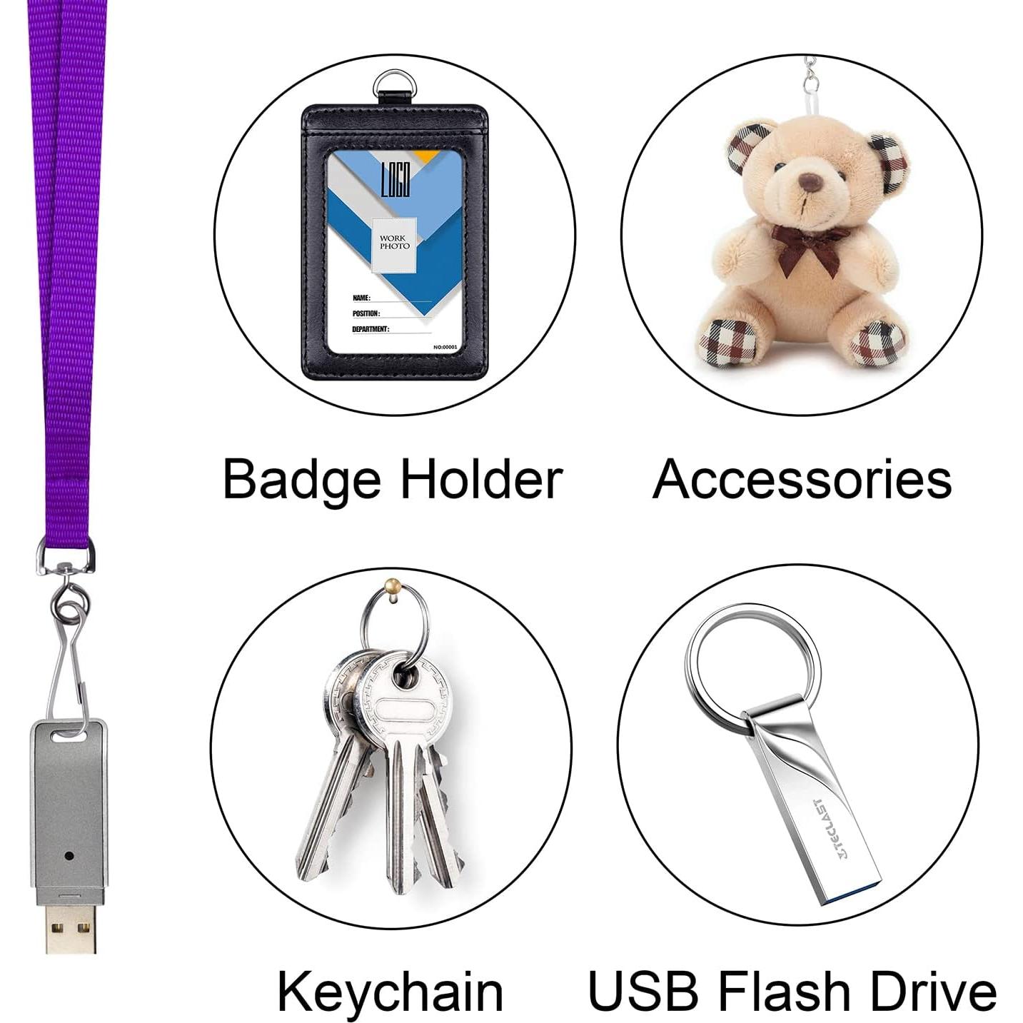 Cintas de Cuello Wisdompro 20 Pcs 45 cm con Gancho J