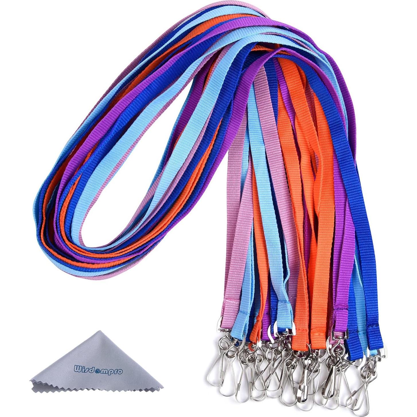 Cintas de Cuello Wisdompro 20 Pcs 45 cm con Gancho J