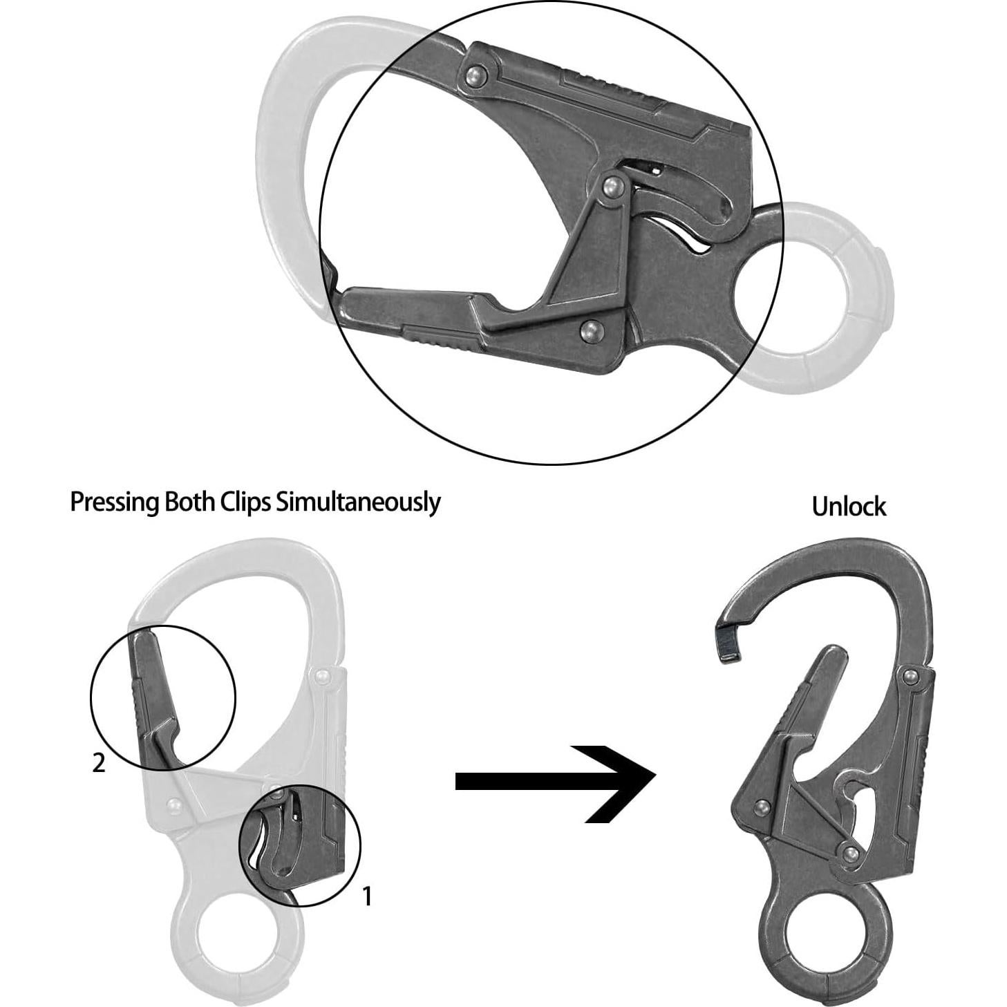 Gancho Carabinero Ahiller JRK, Clip de Llave Zinc 7.87 cm