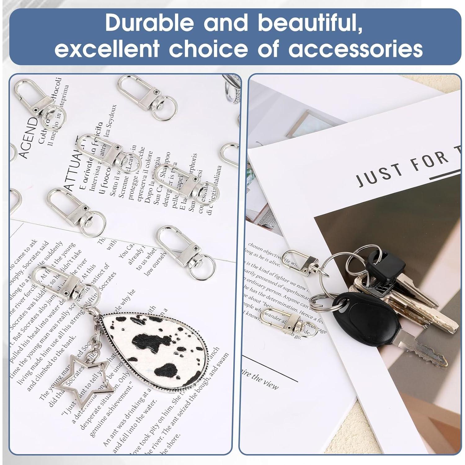 30 Ganchos de Langosta Plateados Salbsever 33mm Acero Inoxidable