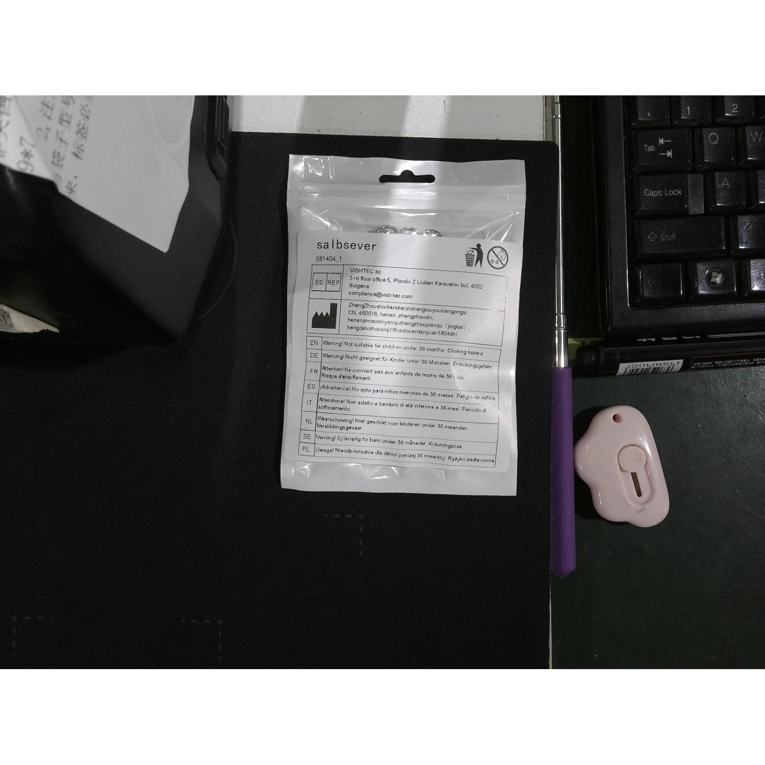 30 Ganchos de Langosta Plateados Salbsever 33mm Acero Inoxidable