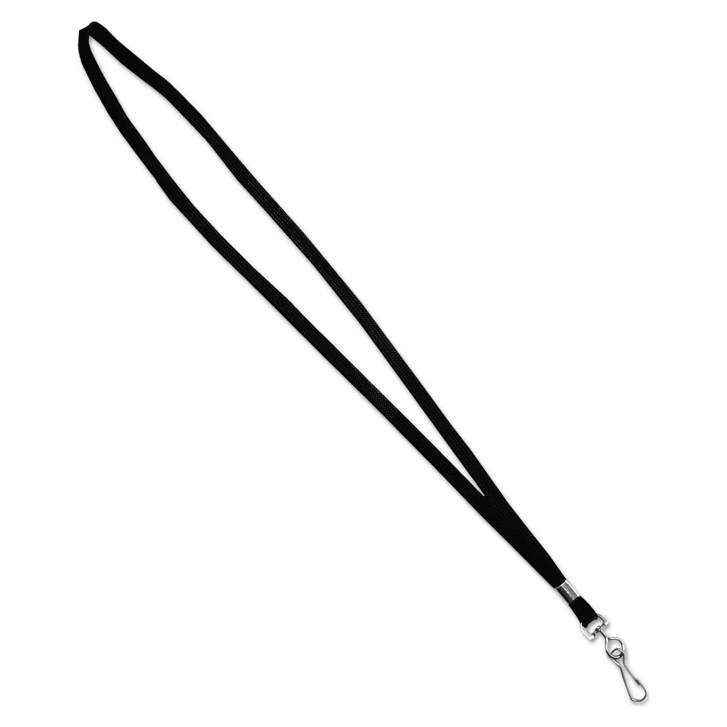 Lanyard Advantus J-Hook 91.44 cm Negro - Caja de 24 Unidades