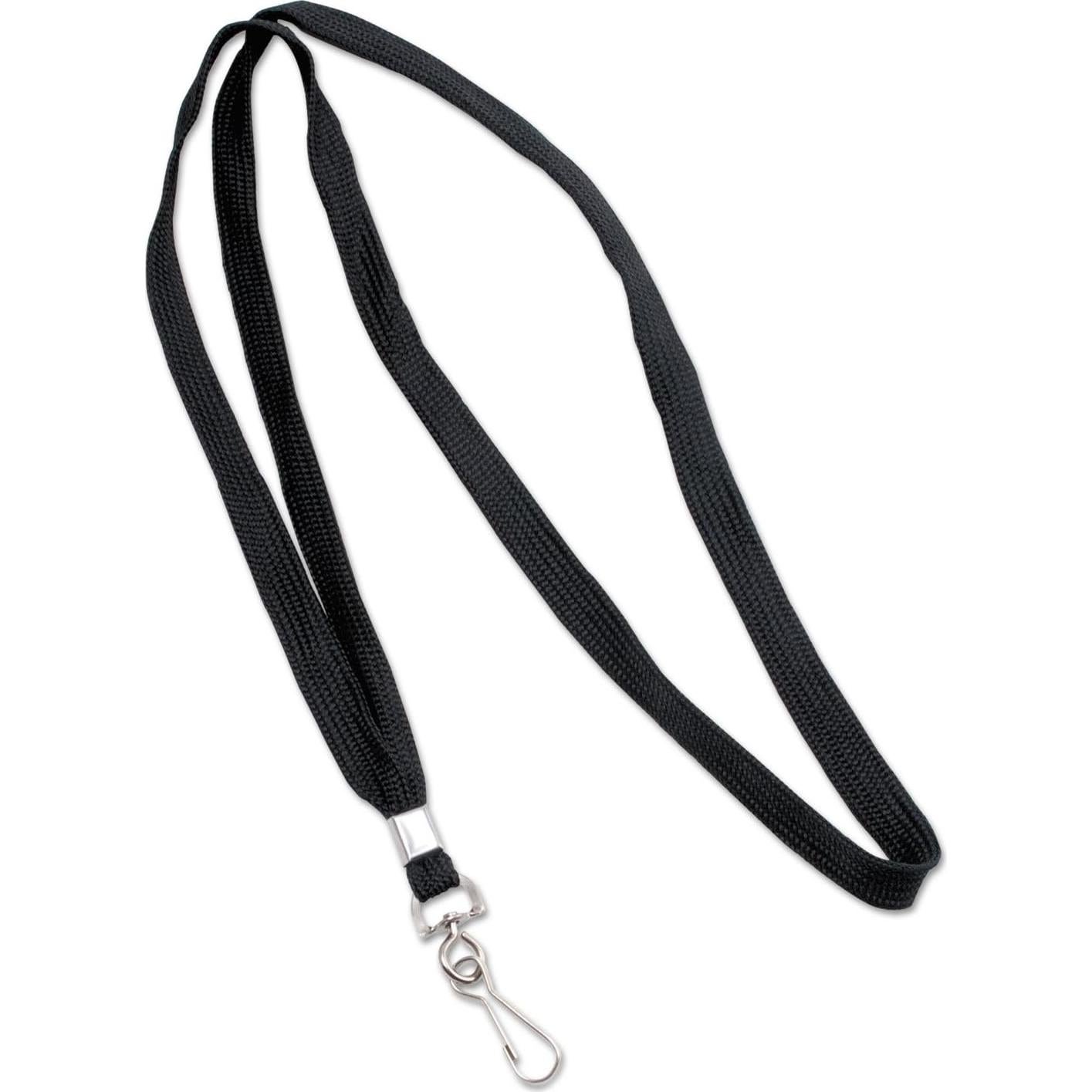 Lanyard Advantus J-Hook 91.44 cm Negro - Caja de 24 Unidades