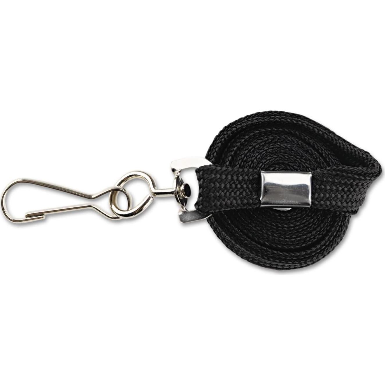 Lanyard Advantus J-Hook 91.44 cm Negro - Caja de 24 Unidades
