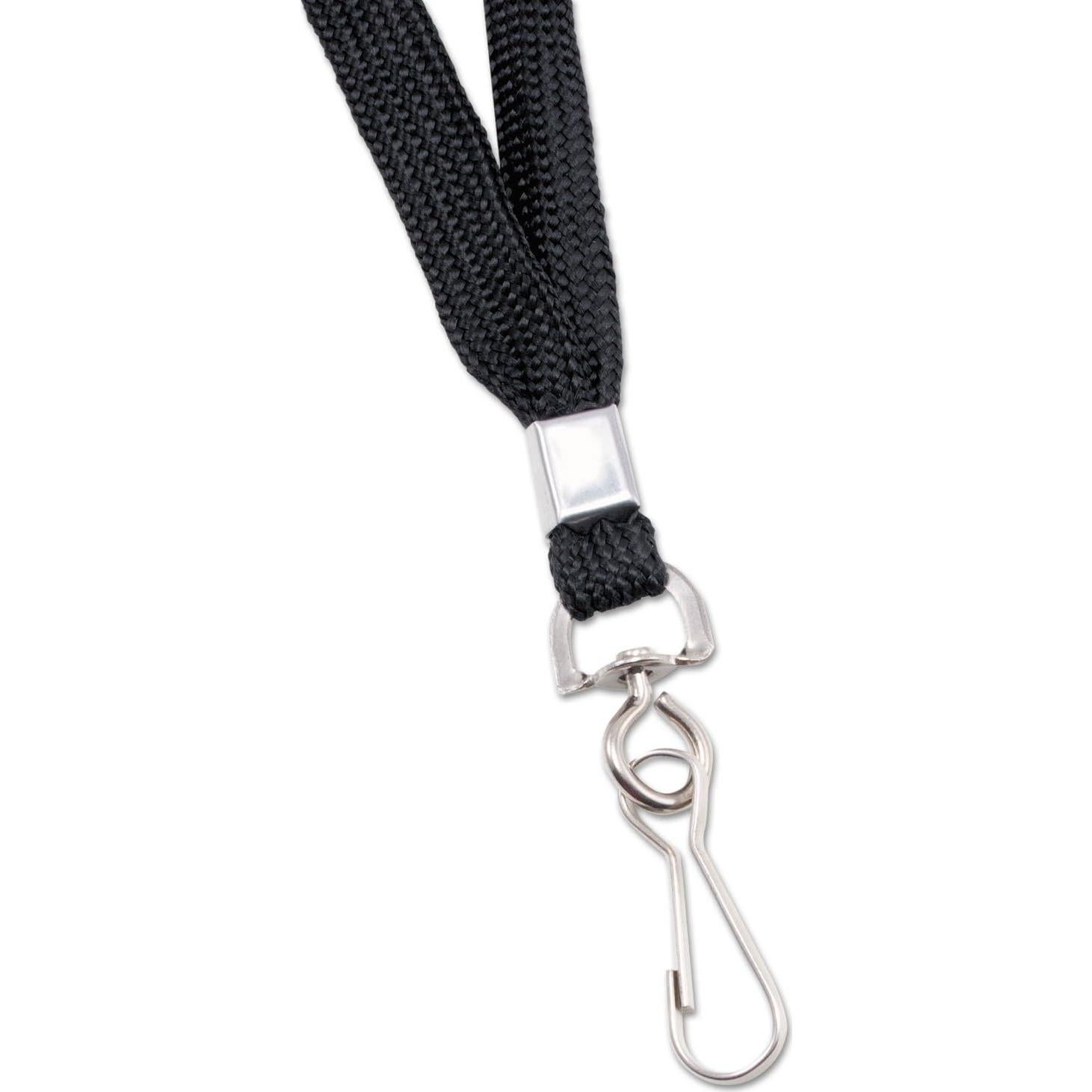 Lanyard Advantus J-Hook 91.44 cm Negro - Caja de 24 Unidades