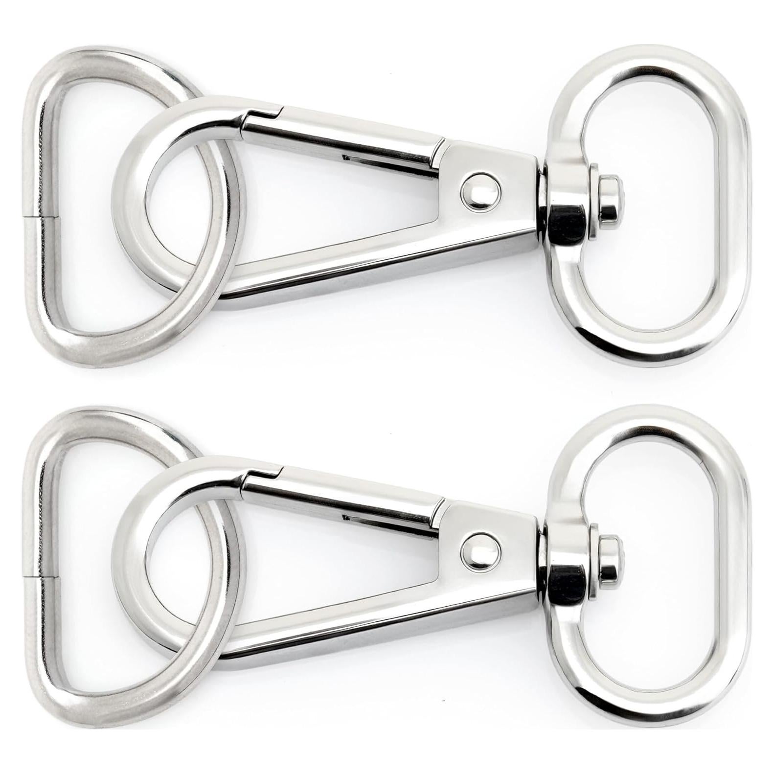 CRAFTMEMORE 10 Ganchos Giratorios Plata 2.54 cm para Manualidades