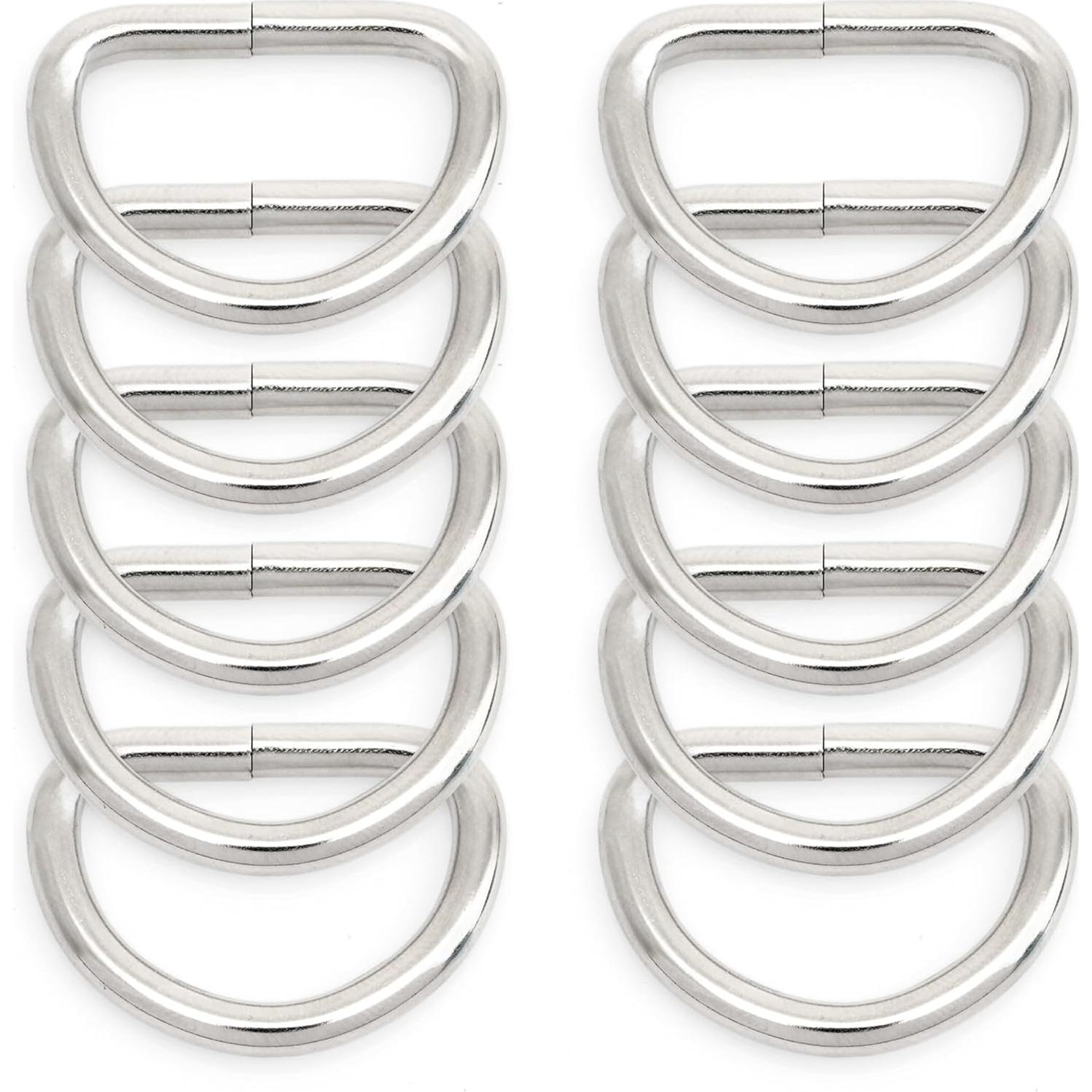 CRAFTMEMORE 10 Ganchos Giratorios Plata 2.54 cm para Manualidades