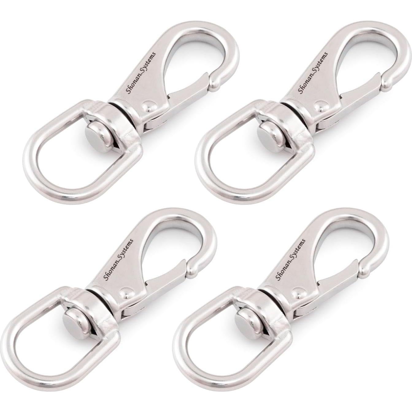 Clips de Ojo Giratorio de Acero Inoxidable Shonan - Paquete de 4