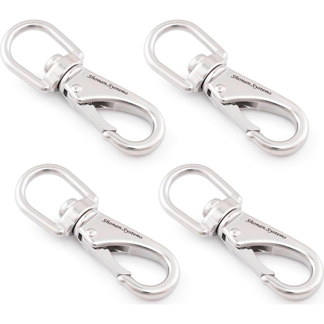 Clips de Ojo Giratorio de Acero Inoxidable Shonan - Paquete de 4