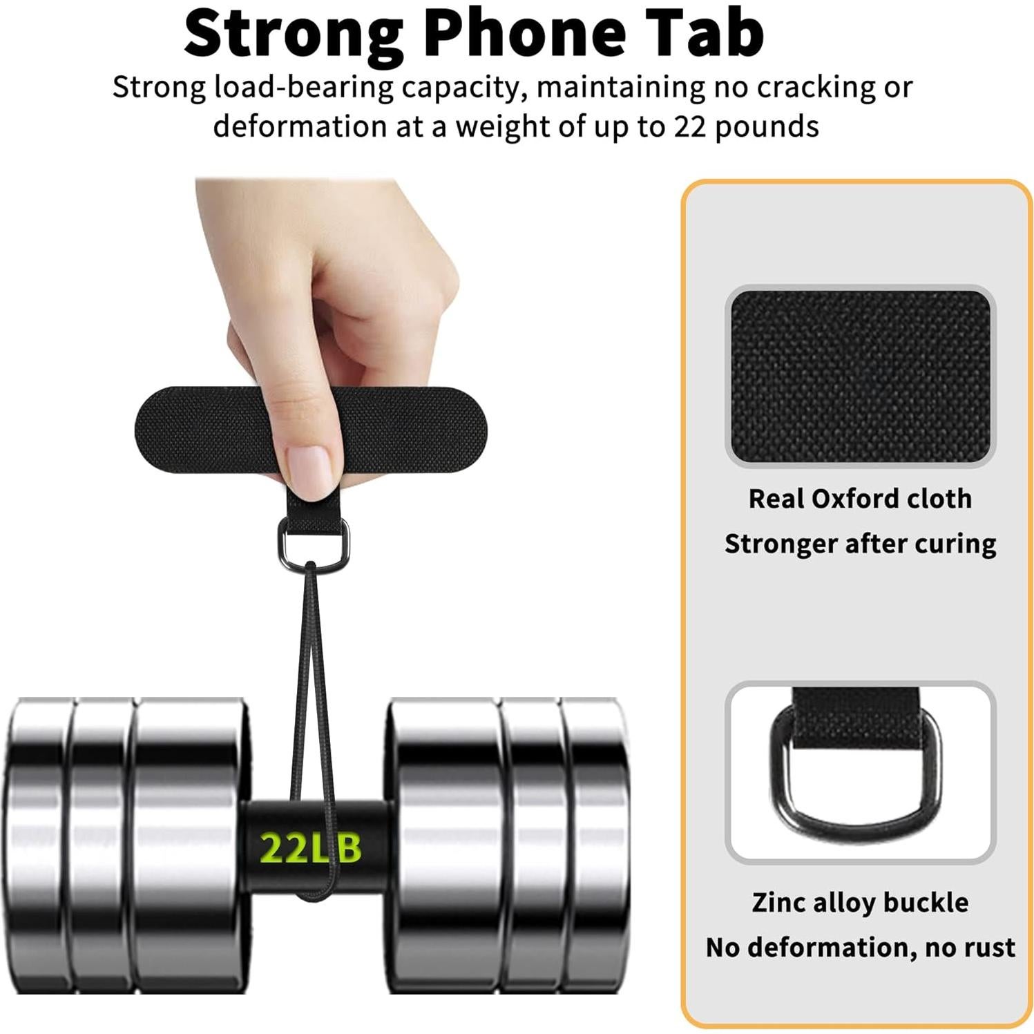 Tablilla de Sujeción para Teléfono TACOMEGE - Negro - Compatible iPhone y Samsung