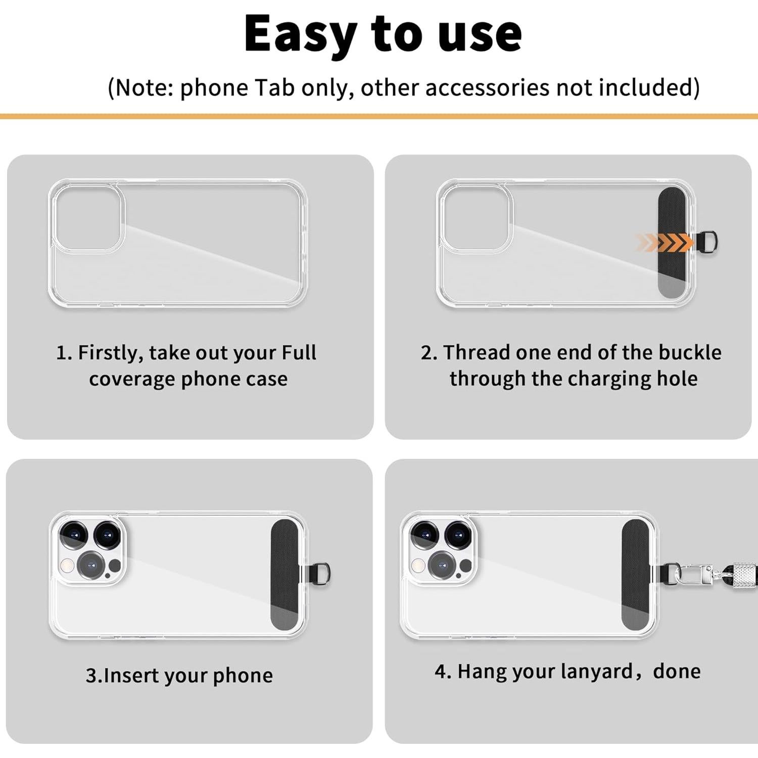 Tablilla de Sujeción para Teléfono TACOMEGE - Negro - Compatible iPhone y Samsung