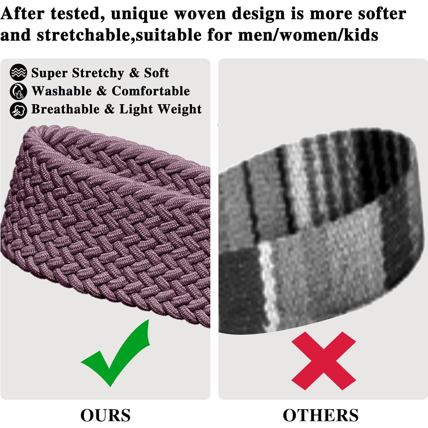 Fishent Llavero de Pulsera Tejido Violeta Humo con 3 Anillos