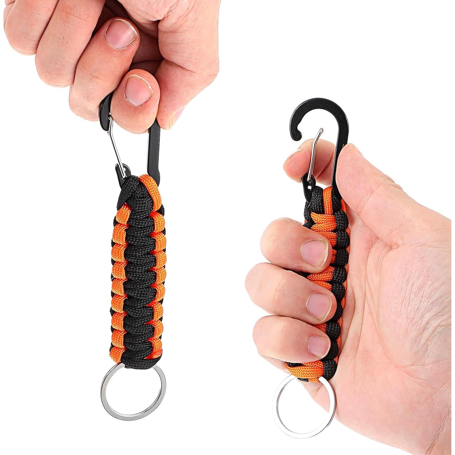 Llavero Paracord Mabor 2 Pcs Alta Resistencia Azul Negro Naranja