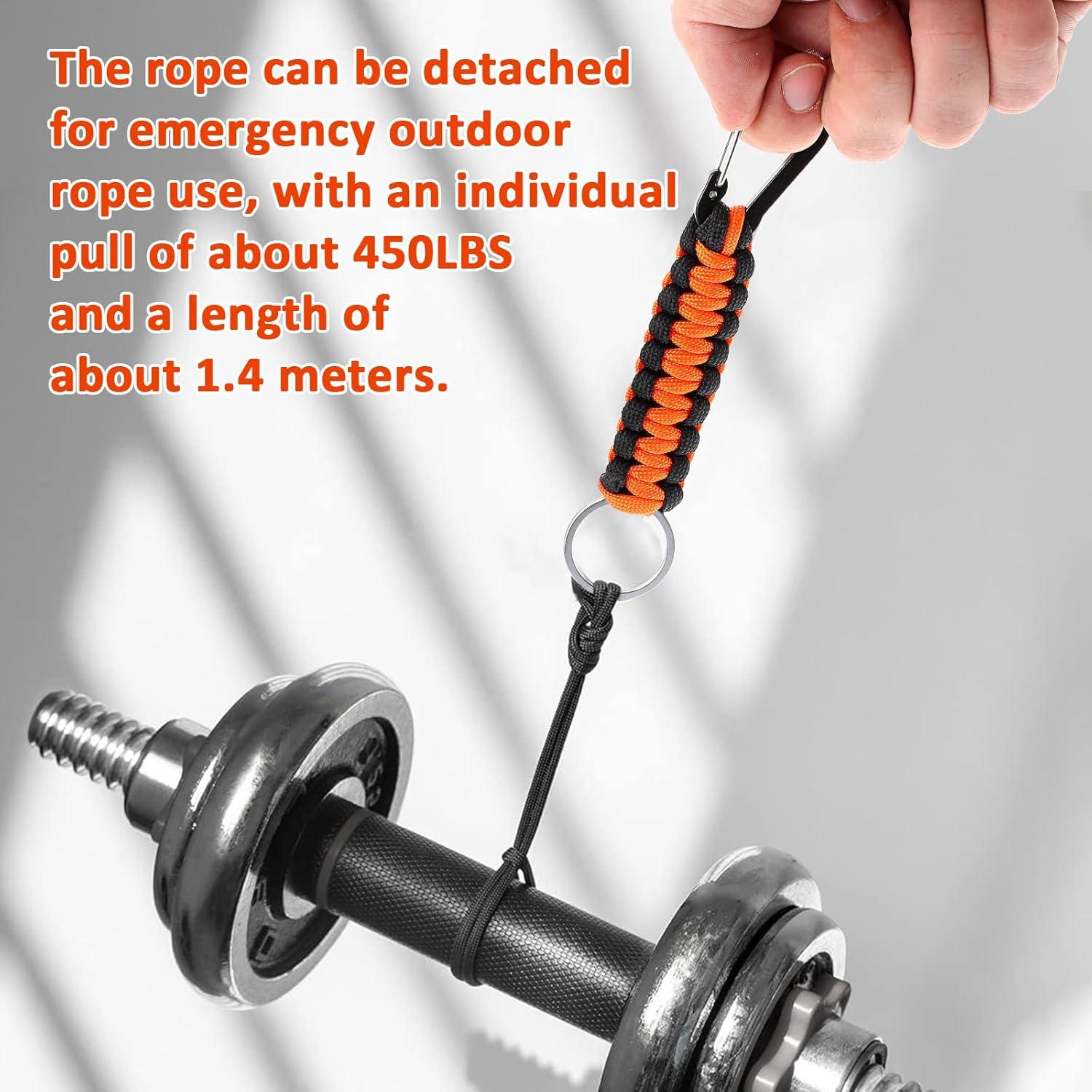 Llavero Paracord Mabor 2 Pcs Alta Resistencia Azul Negro Naranja