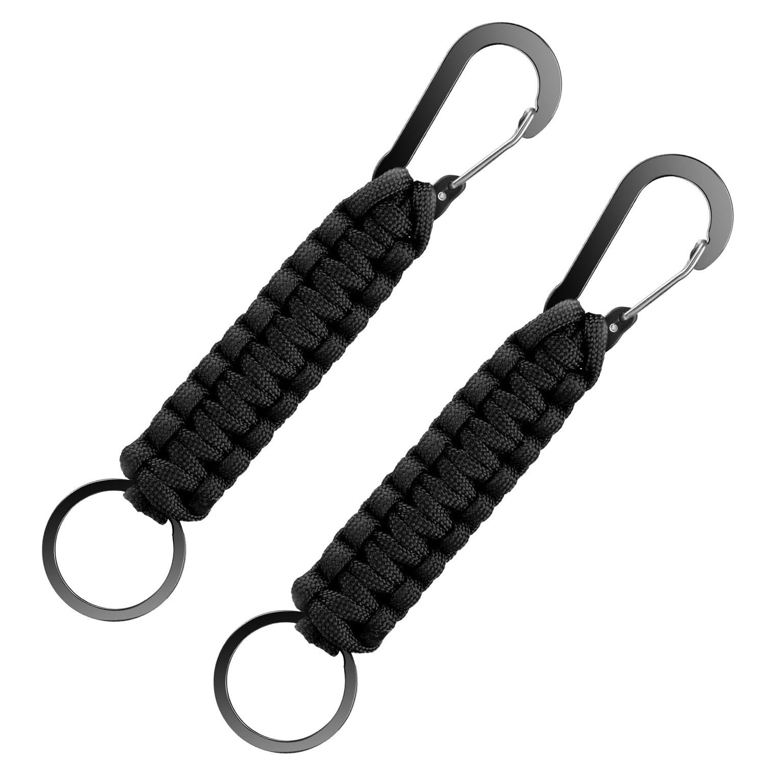 Llavero Paracord Militar Mabor 2 Pcs Negro Alta Resistencia