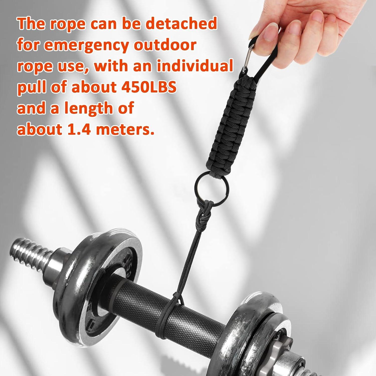 Llavero Paracord Militar Mabor 2 Pcs Negro Alta Resistencia