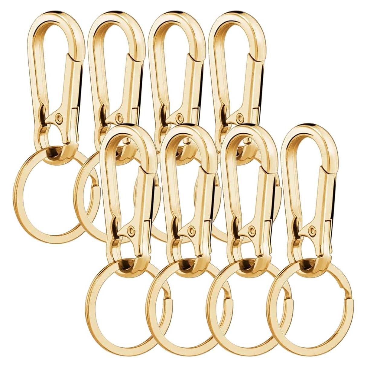 8 Piezas Llavero de Metal Sugiury con Clips y Ganchos