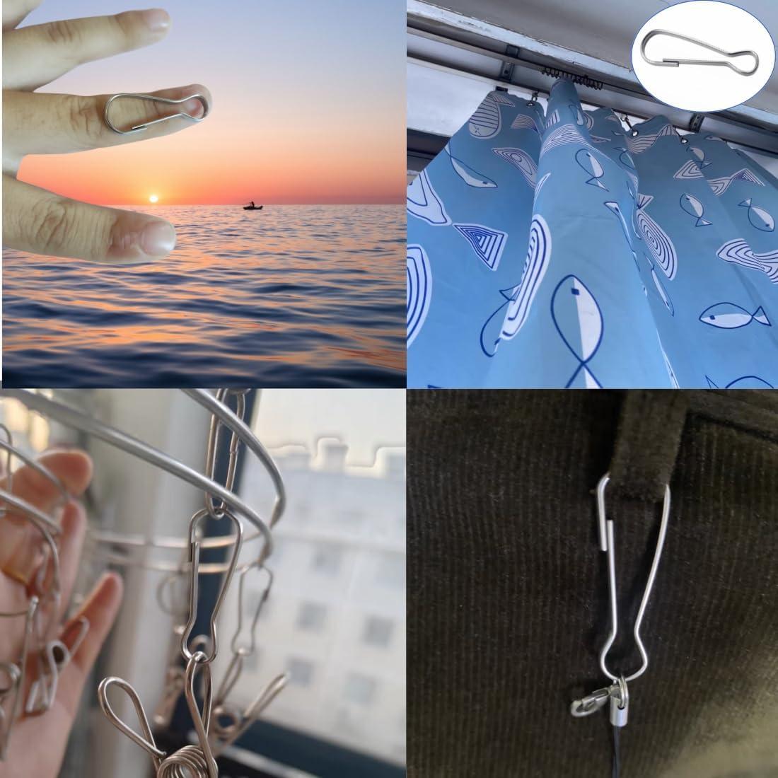 Ganchos de resorte QLXHBOT 100pcs acero inoxidable 25mm