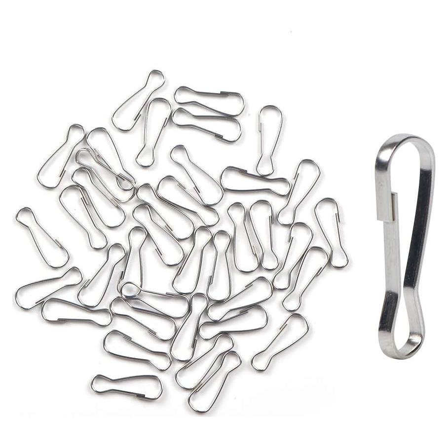 Paquete de 100 ganchos de resorte Newflager 25 mm acero inoxidable