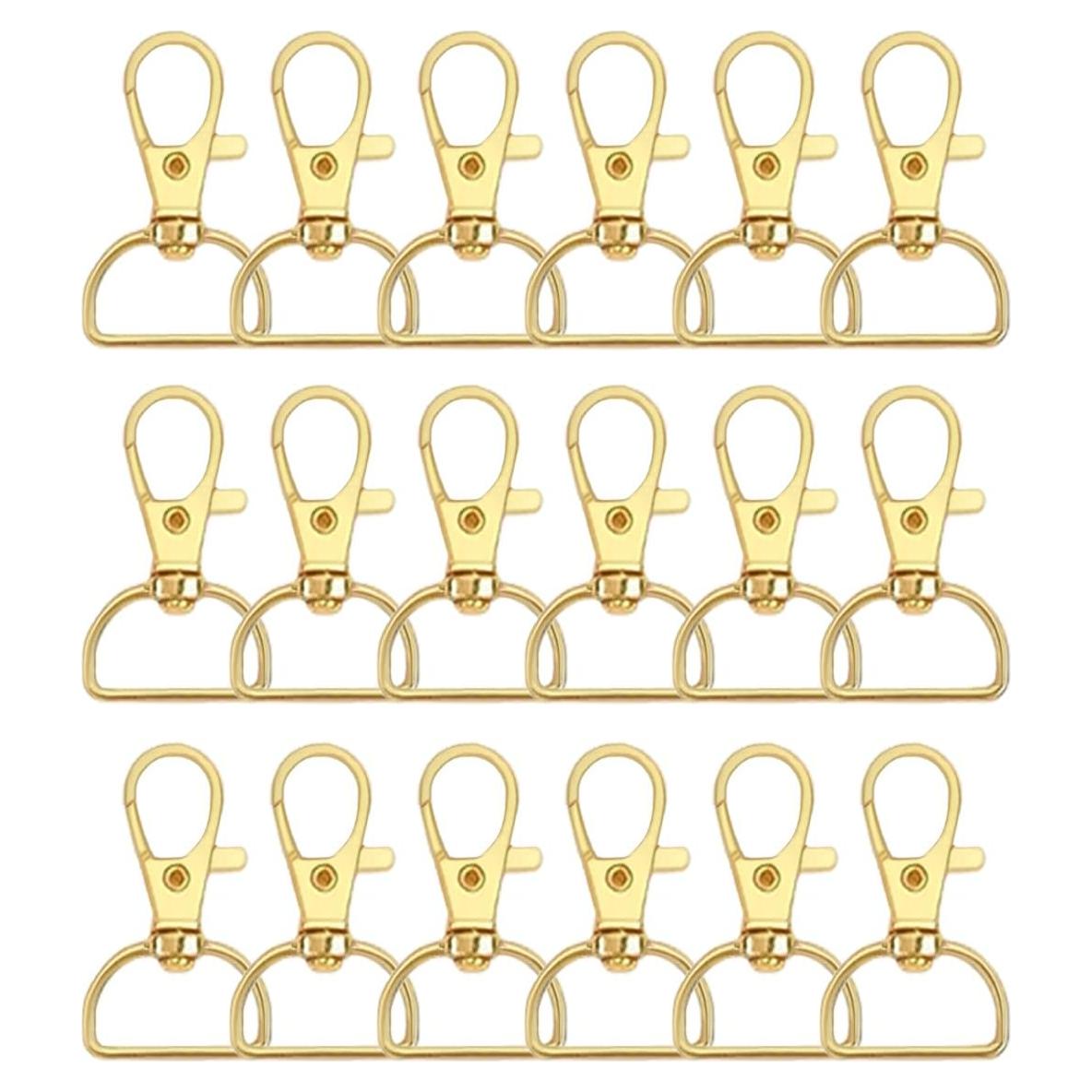50 Ganchos de Cierre Giratorios Segauin 2.54 cm Dorado