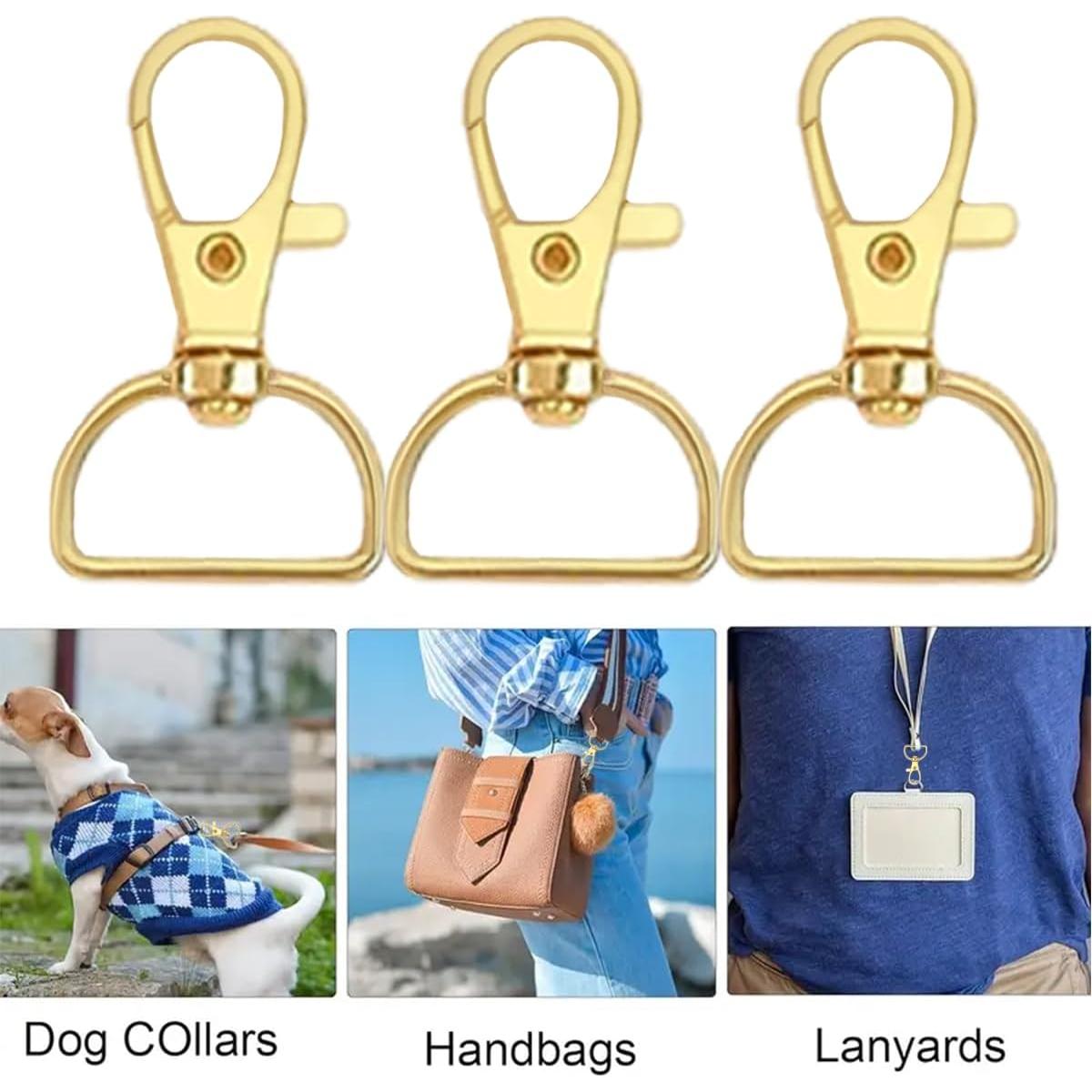 50 Ganchos de Cierre Giratorios Segauin 2.54 cm Dorado