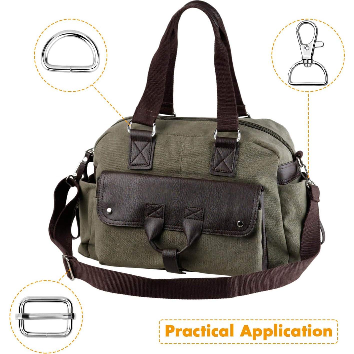 Hardware para Bolsos PAXCOO 50pcs Ganchos y Anillos D 1.9cm