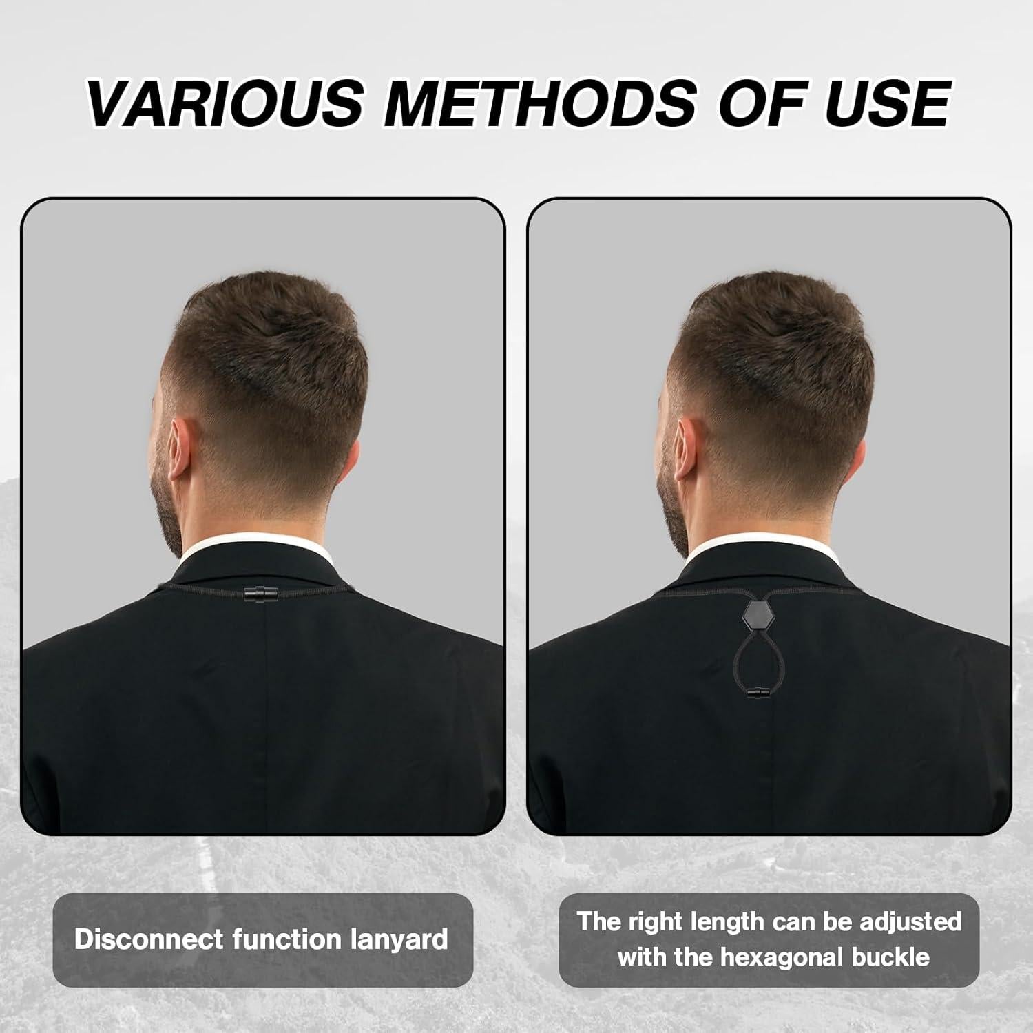 Cinta de Cuello Desprendible PPGod 57.94 cm Ajustable con Clip Metal