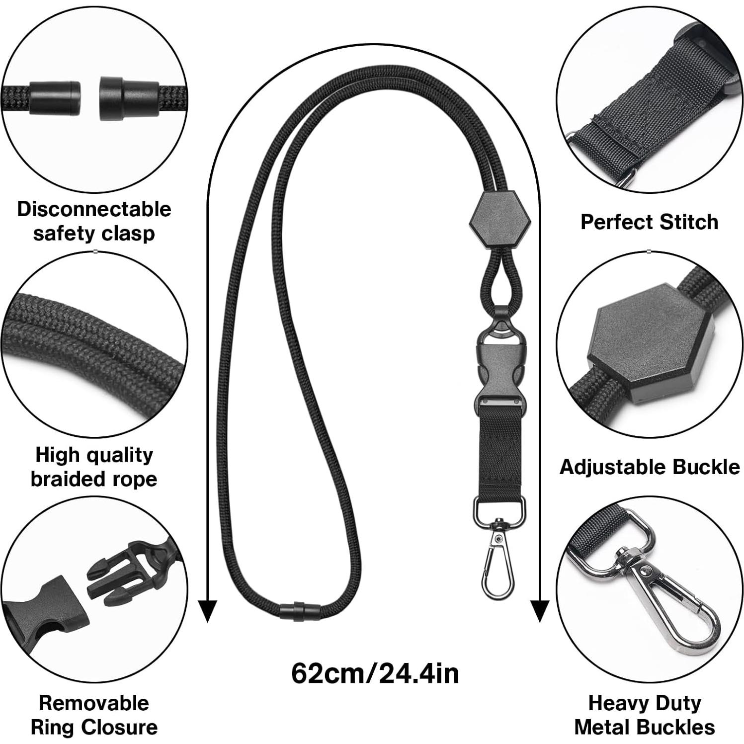 Cinta de Cuello Desprendible PPGod 57.94 cm Ajustable con Clip Metal