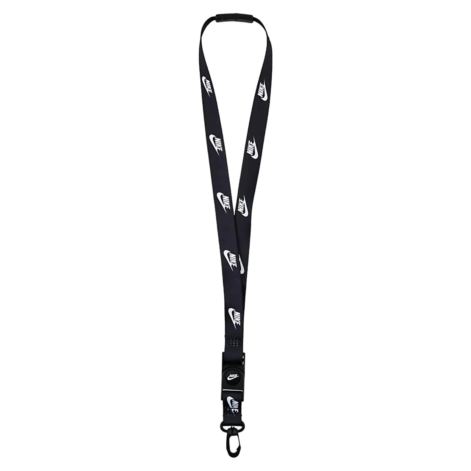Lanyard Nike Club Breakaway Correa de Cuello Unisex Negro/Blanco
