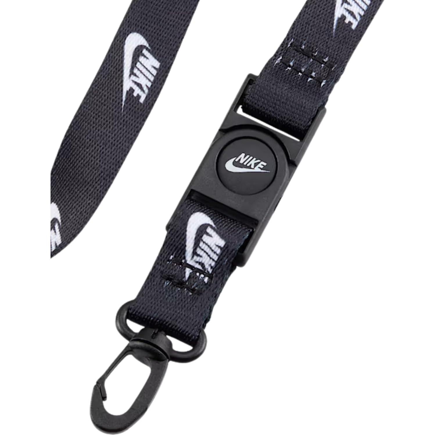 Lanyard Nike Club Breakaway Correa de Cuello Unisex Negro/Blanco