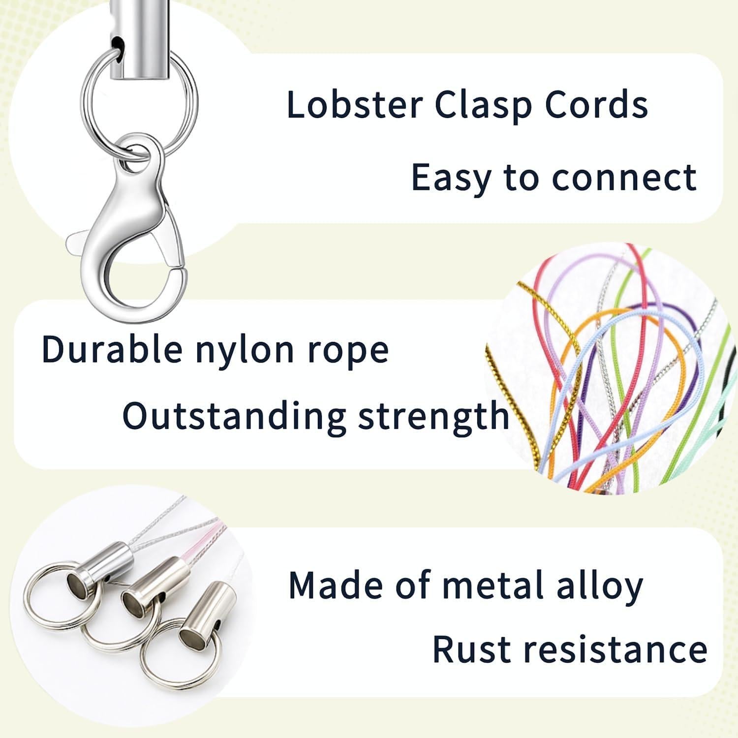 100 Correas de Encanto DIY MINI-FACTORY con Cierre de Langosta