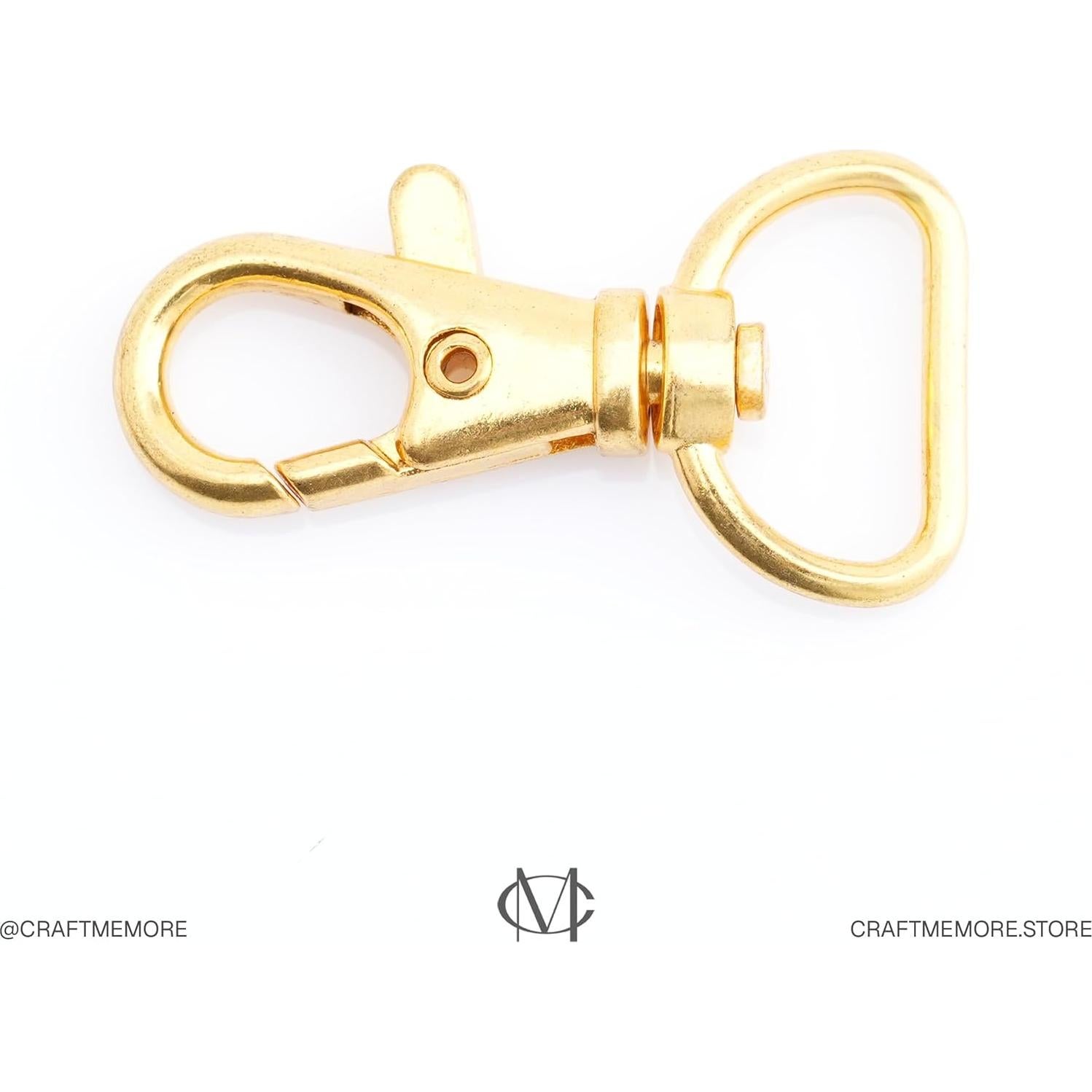 20 Ganchos de Traba de Langosta CRAFTMEMORE Dorado 1.59 cm