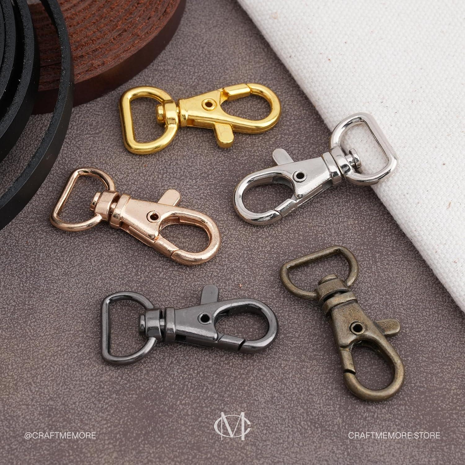 20 Ganchos de Traba de Langosta CRAFTMEMORE Dorado 1.59 cm