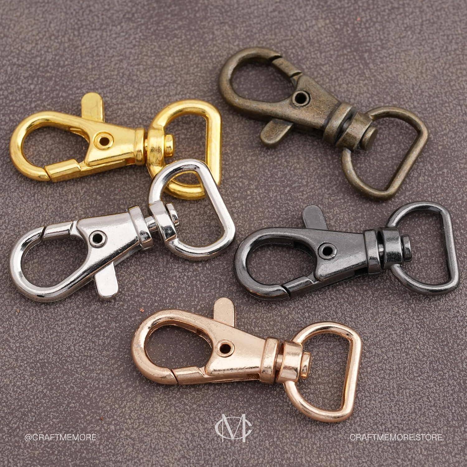 20 Ganchos de Traba de Langosta CRAFTMEMORE Dorado 1.59 cm