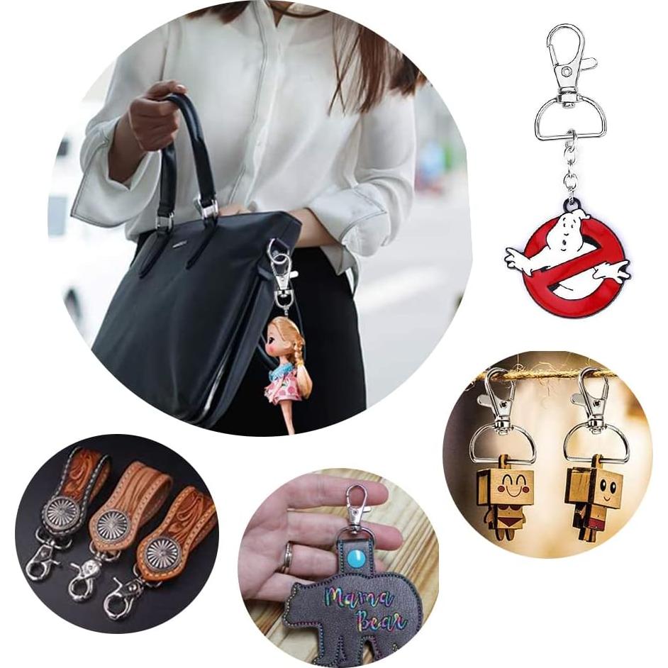 30 Ganchos Giratorios de Metal CooBigo 5/8" (17mm) para Manualidades