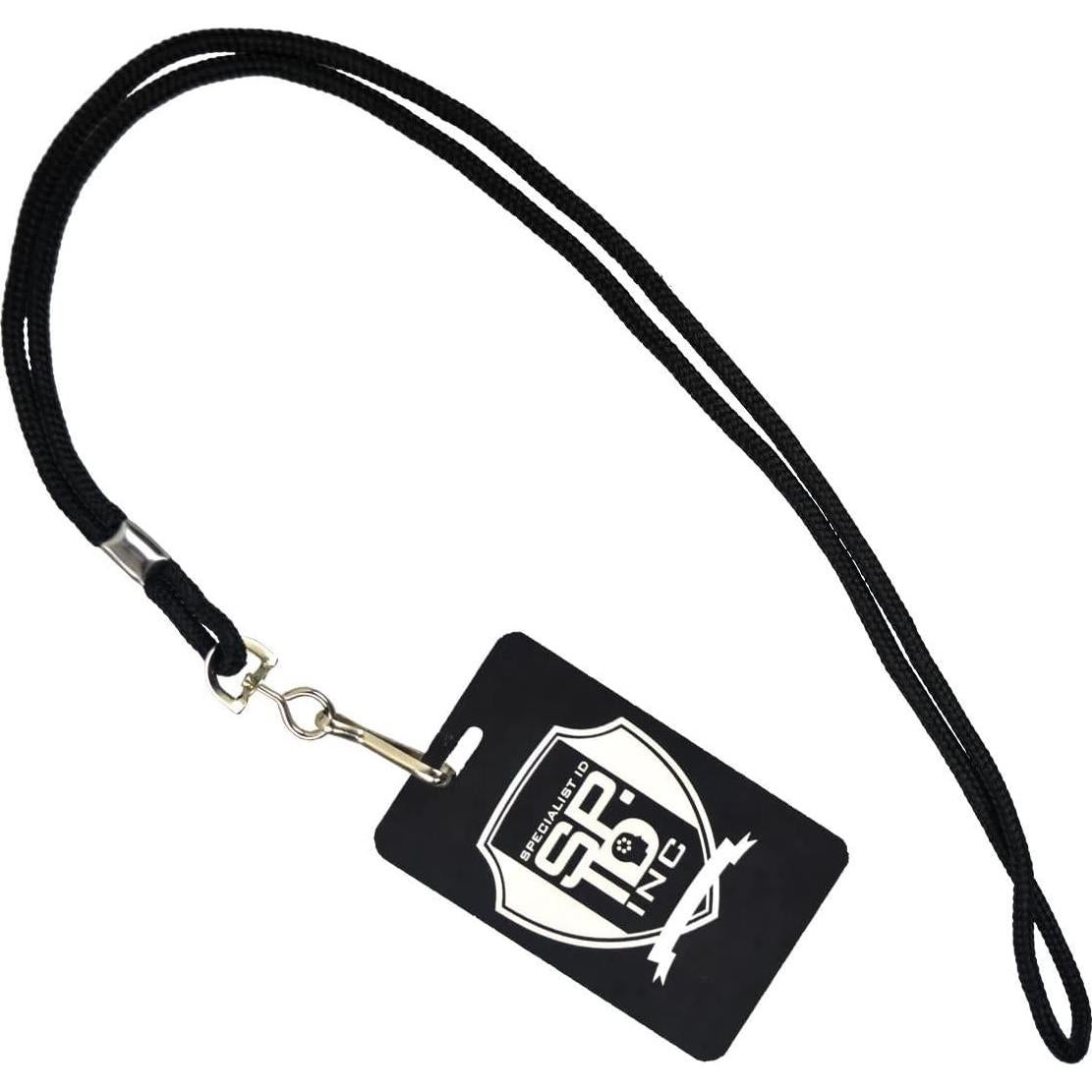 Cinta negra con gancho giratorio Specialist ID 1/4" x 91 cm