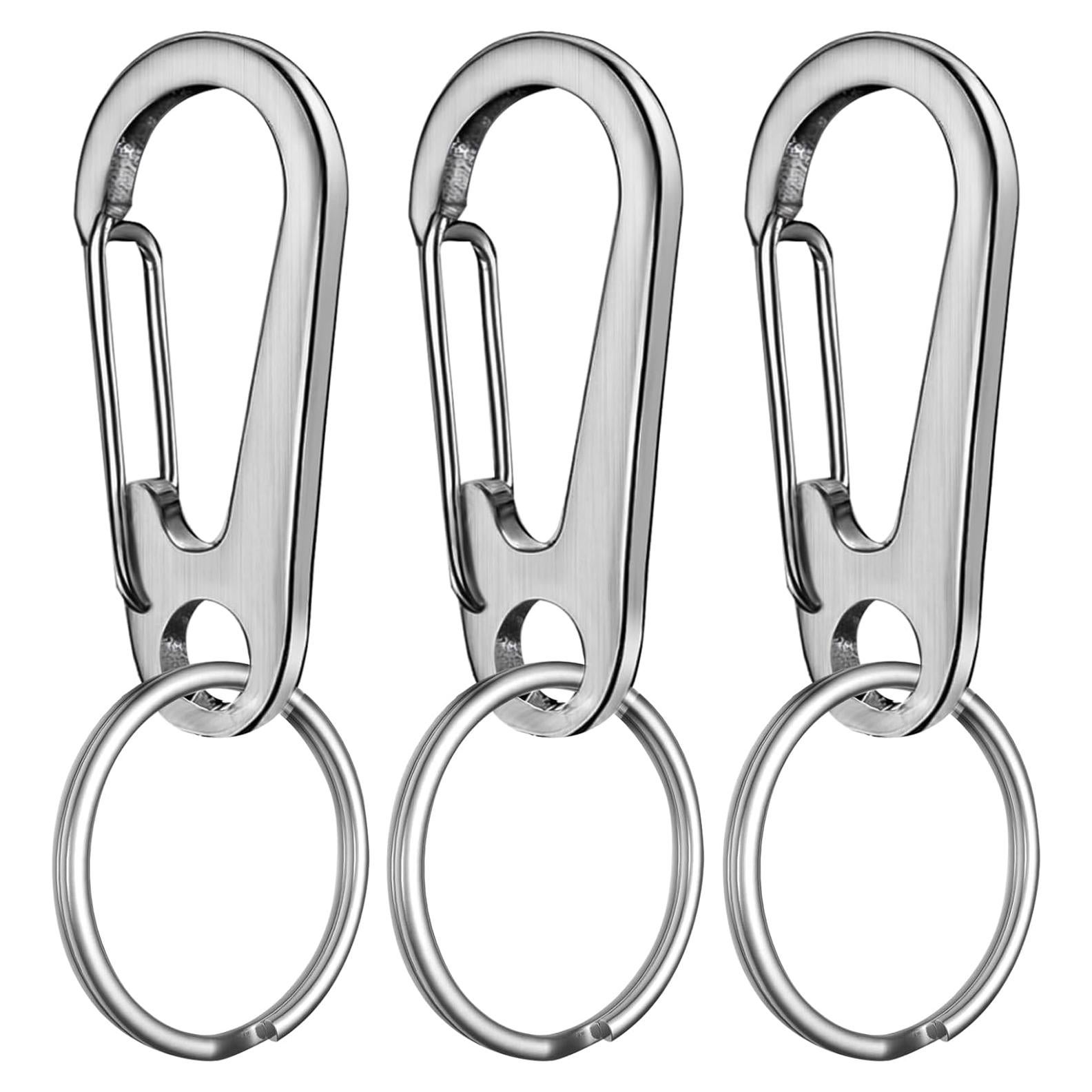 Clip de Llavero QISVVE Acero Inoxidable 3Pcs 5.5cm