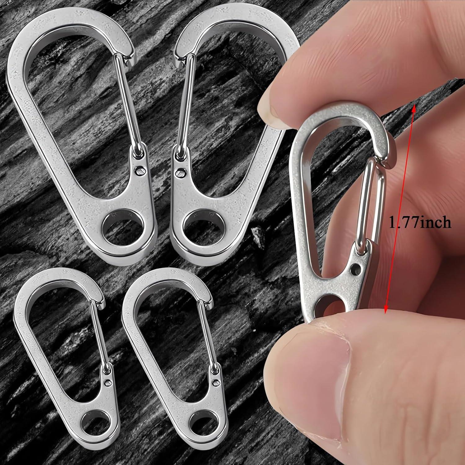 Clip de Llavero QISVVE Acero Inoxidable 3Pcs 5.5cm