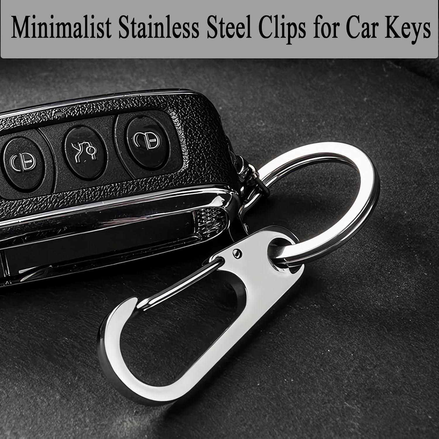 Clip de Llavero QISVVE Acero Inoxidable 3Pcs 5.5cm