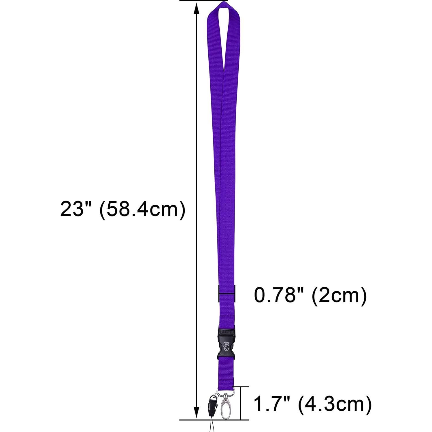 Lanyard de Oficina Wisdompro 5pcs 58 cm Poliester Púrpura